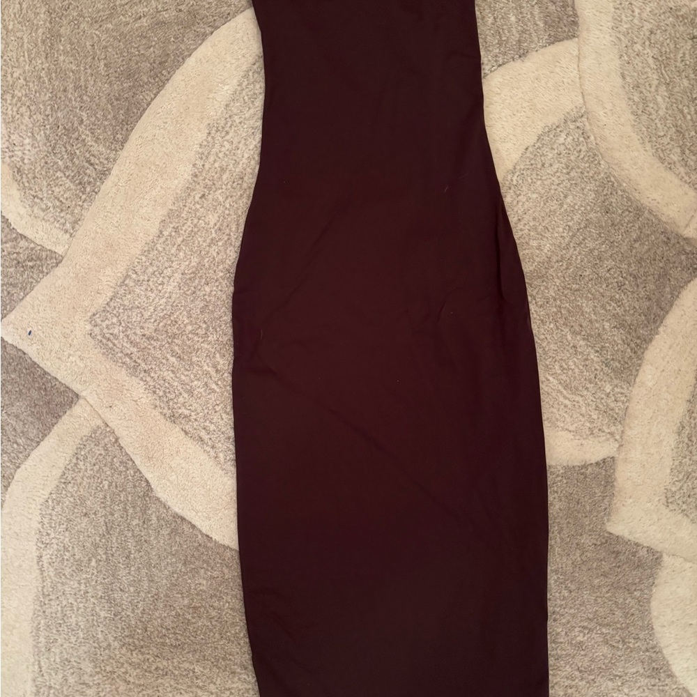 Babaton Contour Brown Mocha Midi Dress